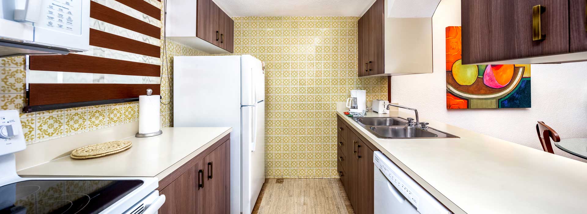 kitchen in beachfront Cancun suite